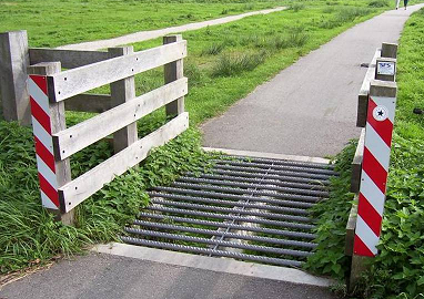 veerooster voor fietspad